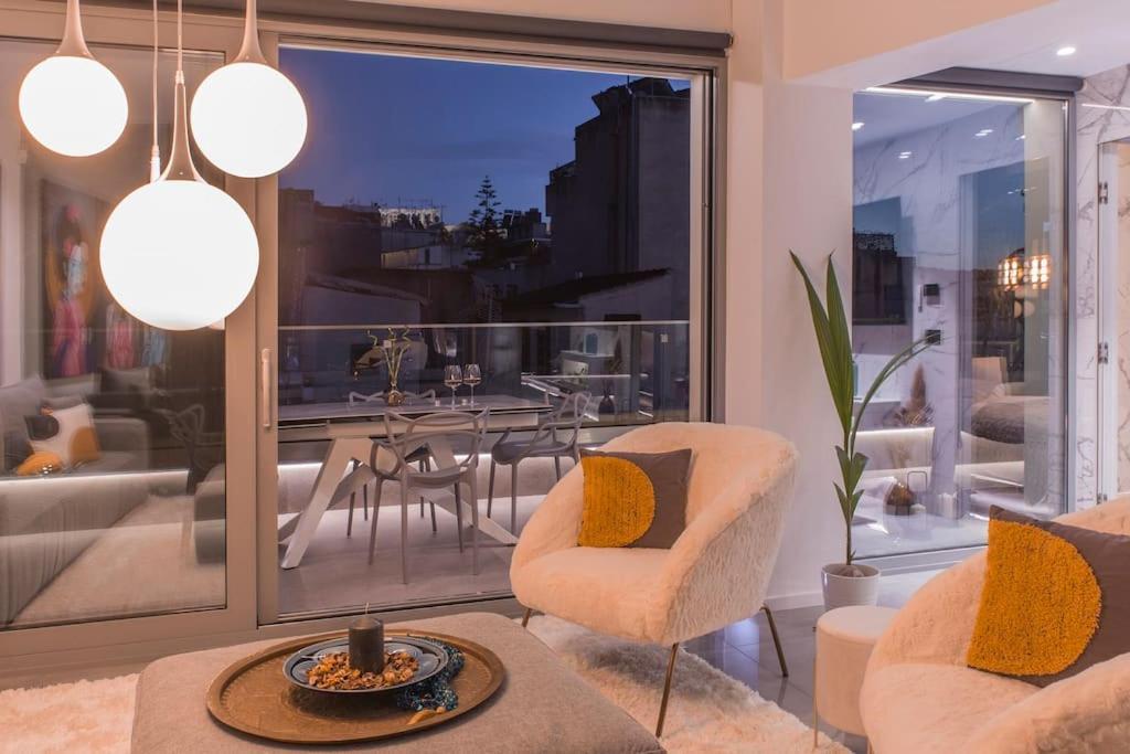 Luxury Acropolis View Apartment-Living Stone Black Pearl Athens Exterior photo
